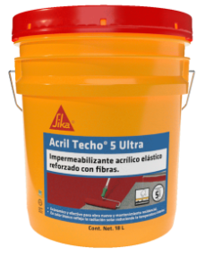 [678587] Acril Techo 5 Ultra Rojo Cubeta (18 L) RFY Cub. 18,0 l 
